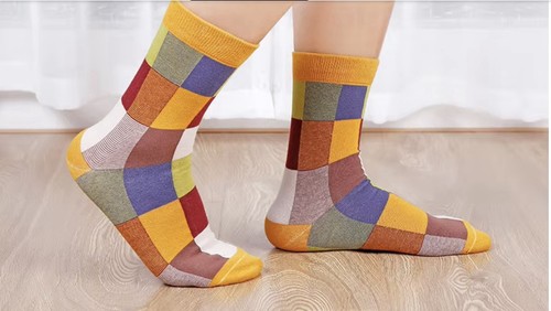 Men colour block socks 5 - colour,